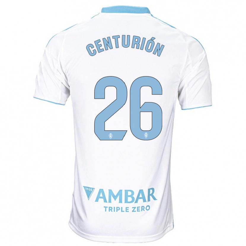 Danxen Mulher Camisola Pablo Centurión #26 Branco Azul Celeste Principal 2025/26 Camisa