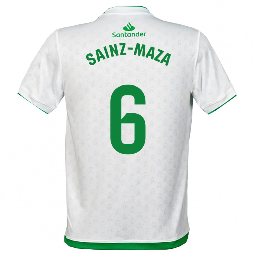Danxen Mulher Camisola Íñigo Sainz-Maza #6 Verde Branco Principal 2025/26 Camisa