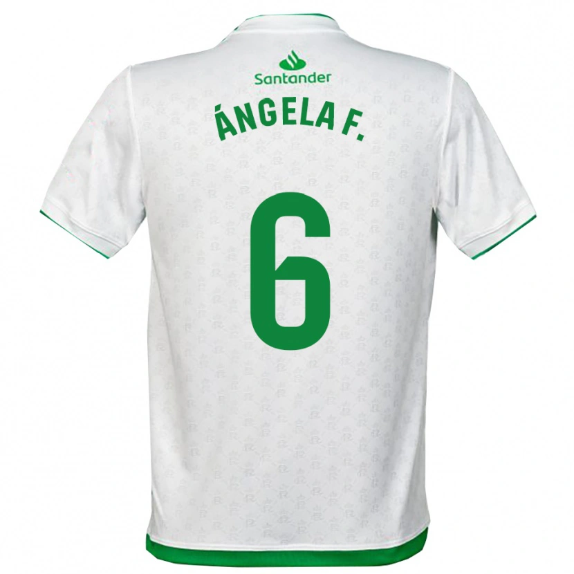 Danxen Mulher Camisola Ángela Fernández Fraile #6 Verde Branco Principal 2025/26 Camisa