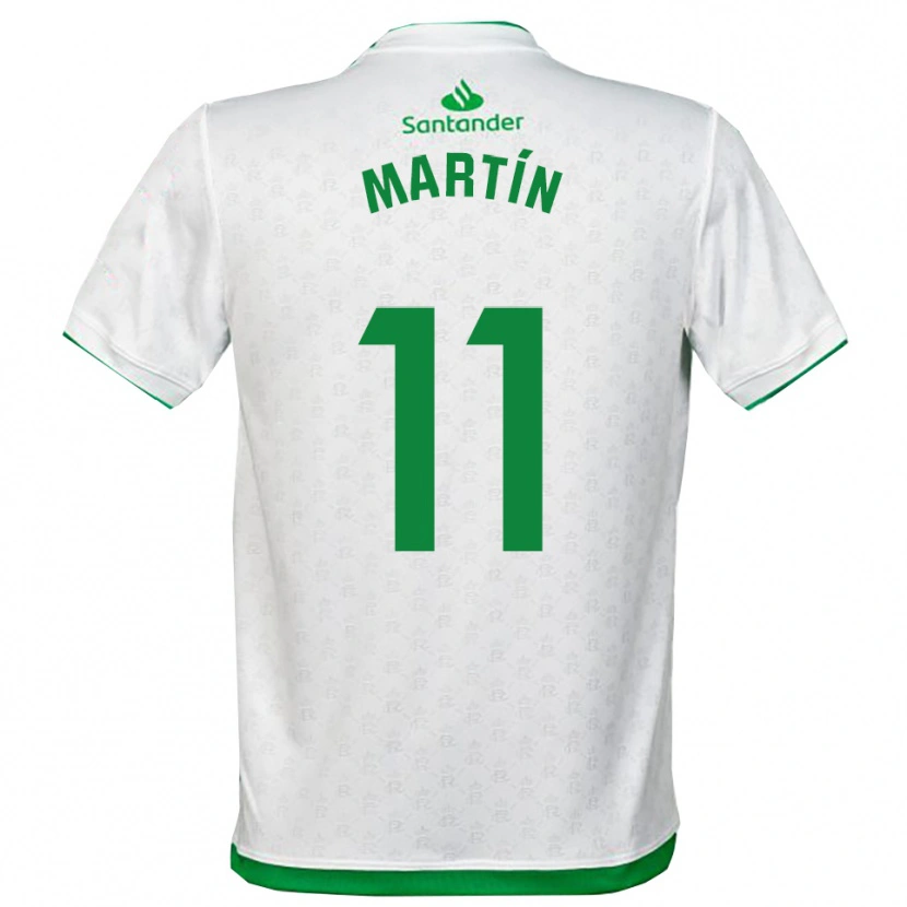 Danxen Mulher Camisola Andrés Martín #11 Verde Branco Principal 2025/26 Camisa
