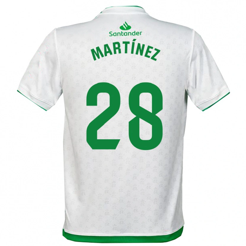 Danxen Mulher Camisola Sergio Martínez #28 Verde Branco Principal 2025/26 Camisa