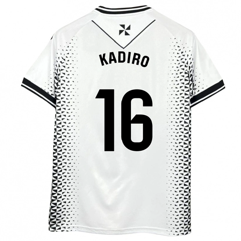 Danxen Mulher Camisola Mohamed Kadiro #16 Branco Preto Principal 2025/26 Camisa