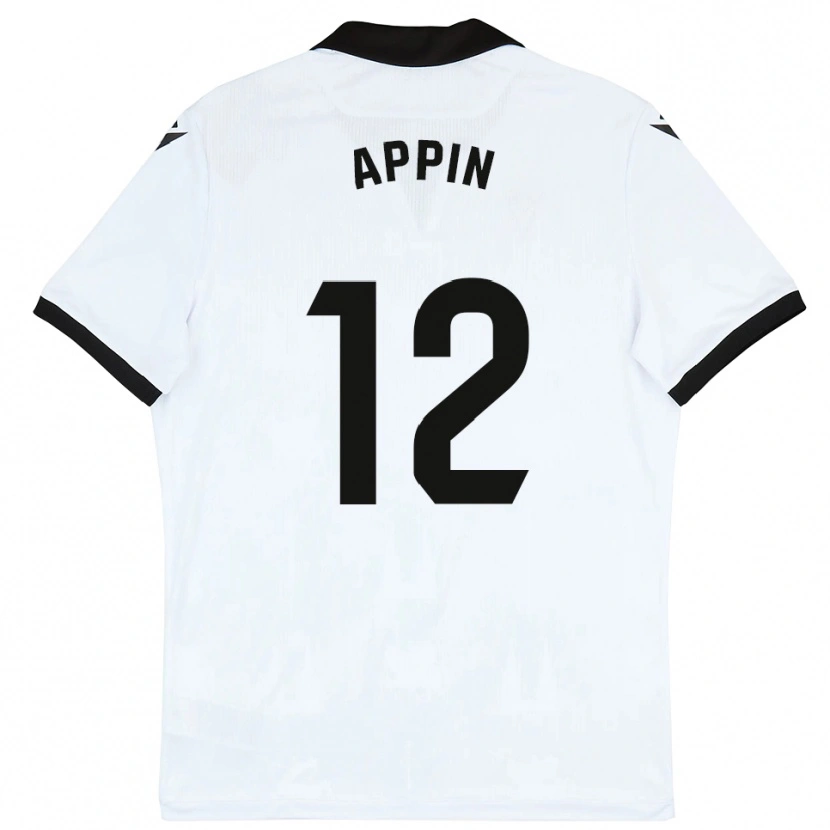 Danxen Mulher Camisola Kévin Appin #12 Branco Preto Principal 2025/26 Camisa