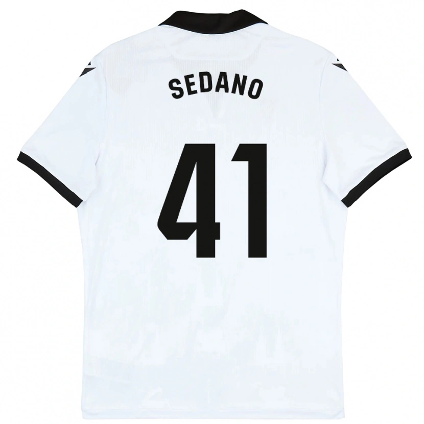 Danxen Mulher Camisola Hugo Sedano #41 Branco Preto Principal 2025/26 Camisa