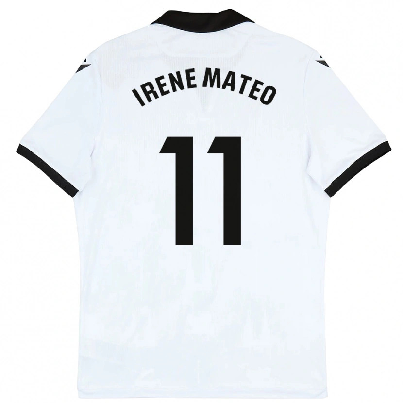 Danxen Mulher Camisola Irene Mateo #11 Branco Preto Principal 2025/26 Camisa