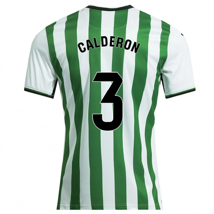 Danxen Mulher Camisola José Calderón #3 Branco Verde Principal 2025/26 Camisa