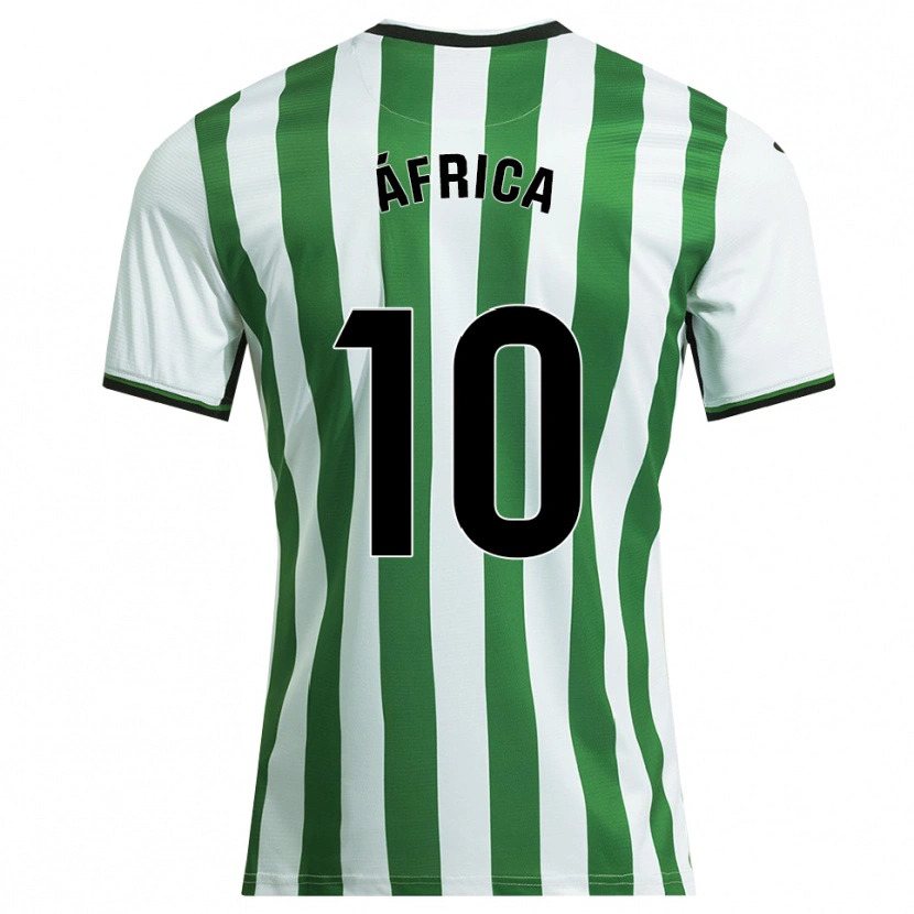 Danxen Mulher Camisola África Roldán Ramirez #10 Branco Verde Principal 2025/26 Camisa