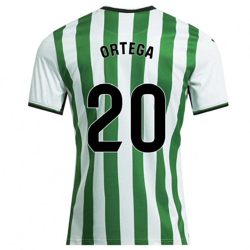 Danxen Mulher Camisola David Ortega #20 Branco Verde Principal 2025/26 Camisa