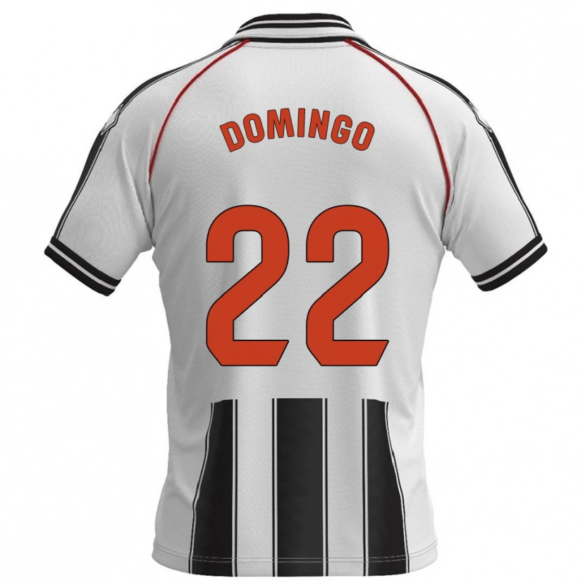 Danxen Mulher Camisola Jorge Domingo #22 Branco Preto Principal 2025/26 Camisa