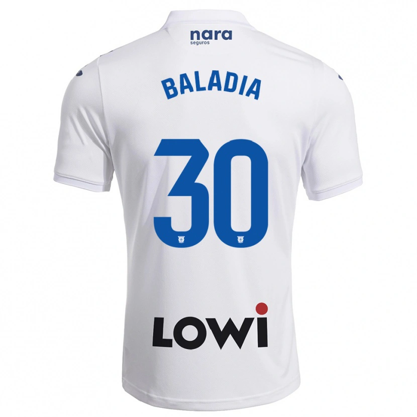 Danxen Mulher Camisola David Baladia #30 Branco Marinho Principal 2025/26 Camisa