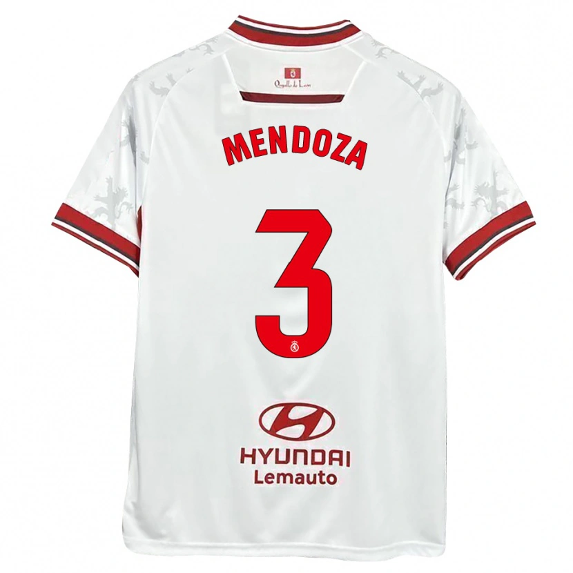 Danxen Mulher Camisola Edu Mendoza #3 Branco Vermelho Principal 2025/26 Camisa