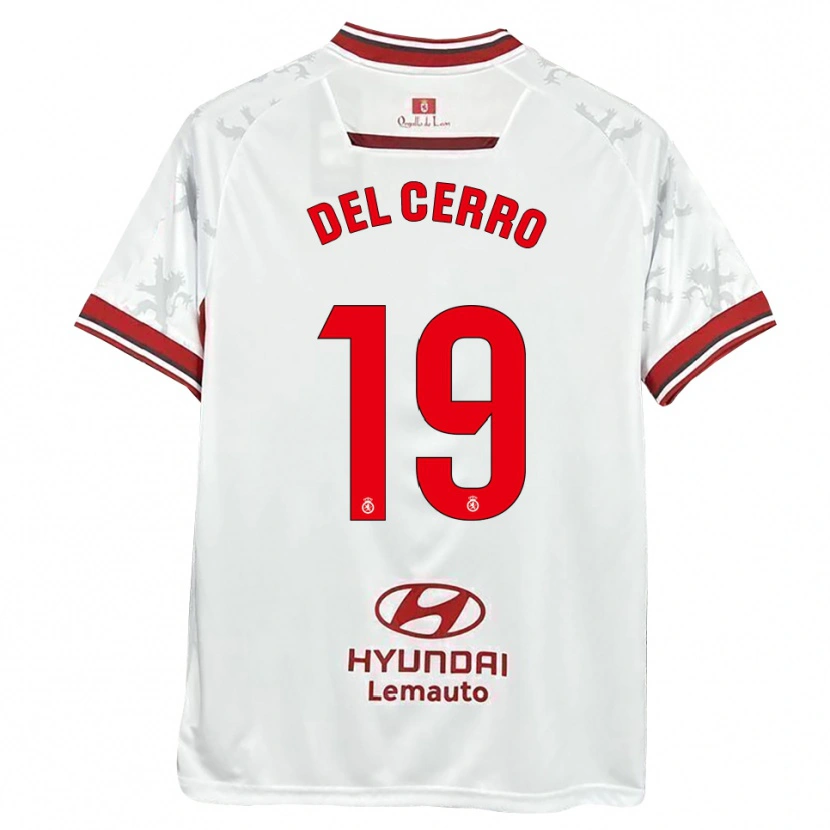 Danxen Mulher Camisola Dani Del Cerro #19 Branco Vermelho Principal 2025/26 Camisa