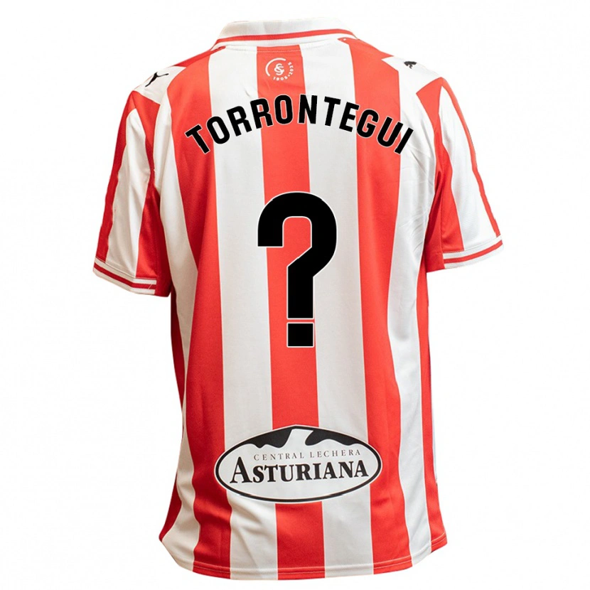 Danxen Mulher Camisola Samu Torrontegui #0 Branco Vermelho Principal 2025/26 Camisa