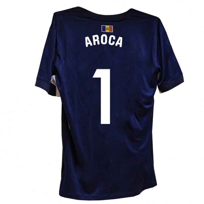 Danxen Mulher Camisola Víctor Aroca #1 Azul Marinho Branco Principal 2025/26 Camisa