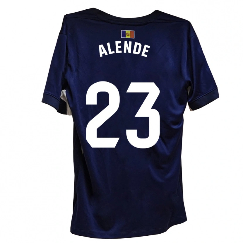 Danxen Mulher Camisola Diego Alende #23 Azul Marinho Branco Principal 2025/26 Camisa