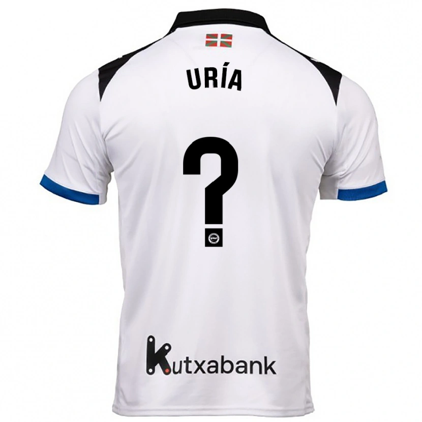 Danxen Mulher Camisola Iker Uría #0 Branco Azul Alternativa 2025/26 Camisa