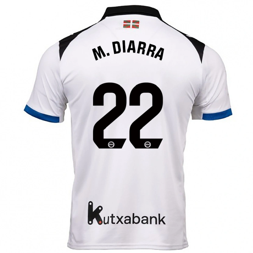 Danxen Mulher Camisola Moussa Diarra #22 Branco Azul Alternativa 2025/26 Camisa