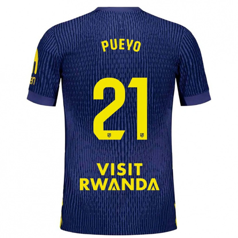 Danxen Mulher Camisola Jano Monserrate #21 Azul Marinho Amarelo Alternativa 2025/26 Camisa