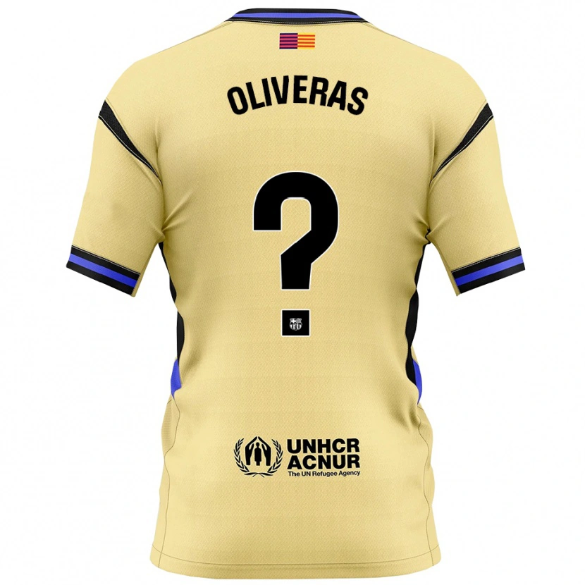 Danxen Mulher Camisola Róbert Oliveras #0 Amarelo Preto Alternativa 2025/26 Camisa