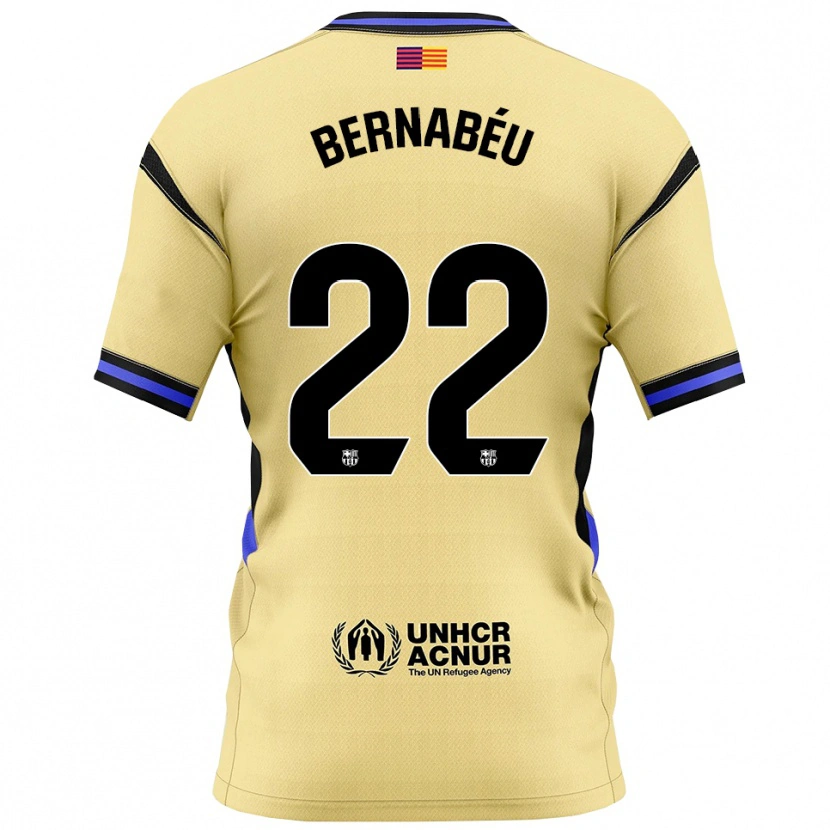 Danxen Mulher Camisola Pol Bernabéu #22 Amarelo Preto Alternativa 2025/26 Camisa