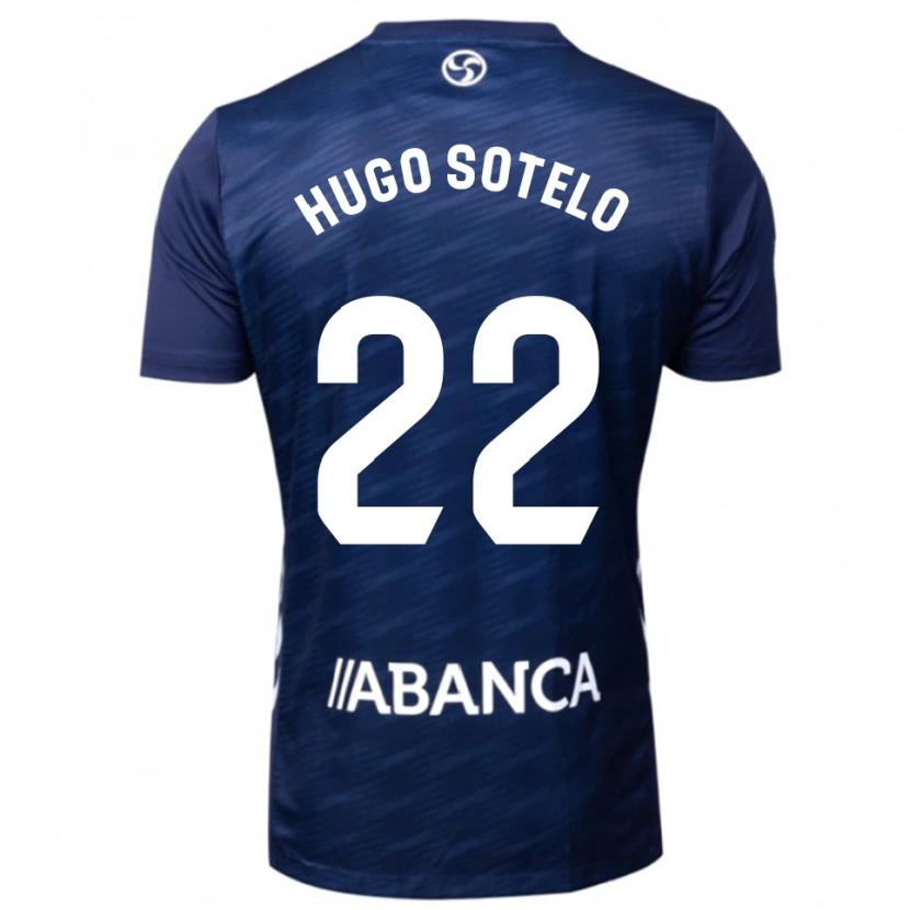 Danxen Mulher Camisola Hugo Sotelo #22 Azul Marinho Branco Alternativa 2025/26 Camisa