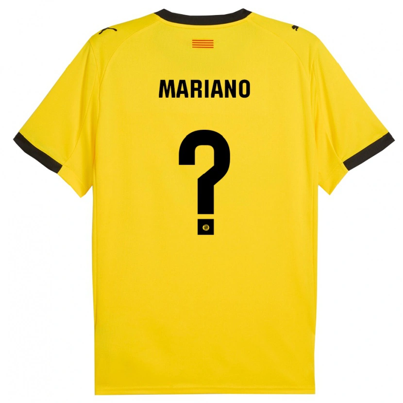 Danxen Mulher Camisola Jorge Mariano #0 Amarelo Preto Alternativa 2025/26 Camisa