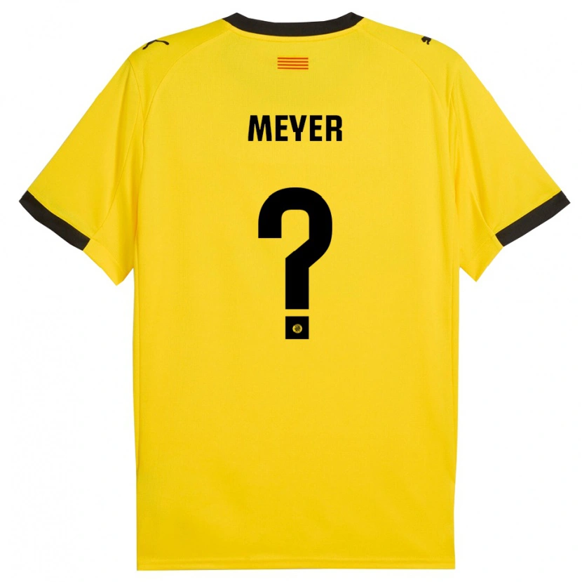 Danxen Mulher Camisola Romeo Meyer #0 Amarelo Preto Alternativa 2025/26 Camisa