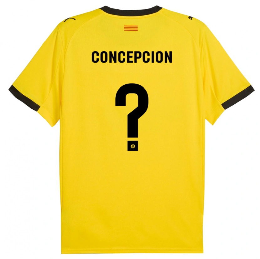 Danxen Mulher Camisola Elian Concepción #0 Amarelo Preto Alternativa 2025/26 Camisa