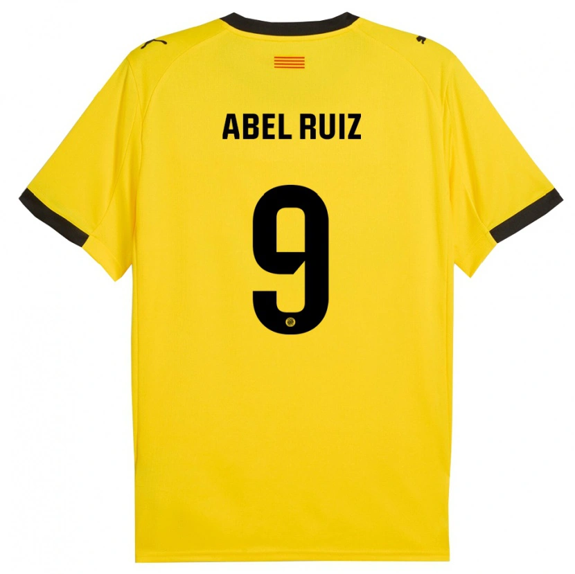 Danxen Mulher Camisola Abel Ruiz #9 Amarelo Preto Alternativa 2025/26 Camisa