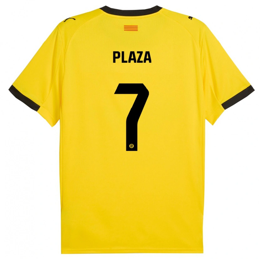 Danxen Mulher Camisola Nacho Plaza #7 Amarelo Preto Alternativa 2025/26 Camisa