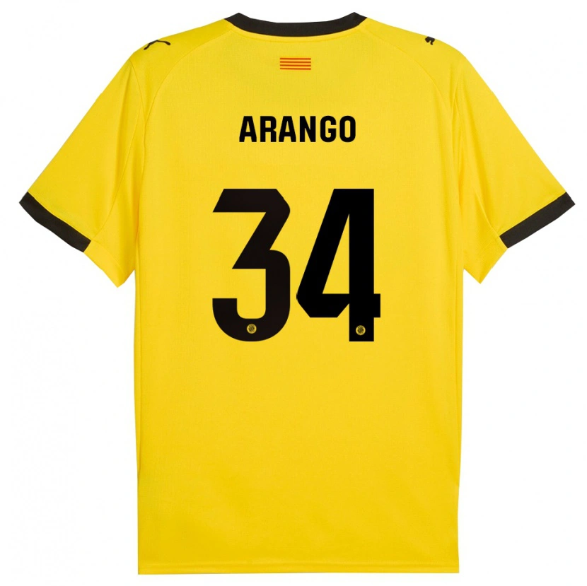 Danxen Mulher Camisola Juan Arango #34 Amarelo Preto Alternativa 2025/26 Camisa