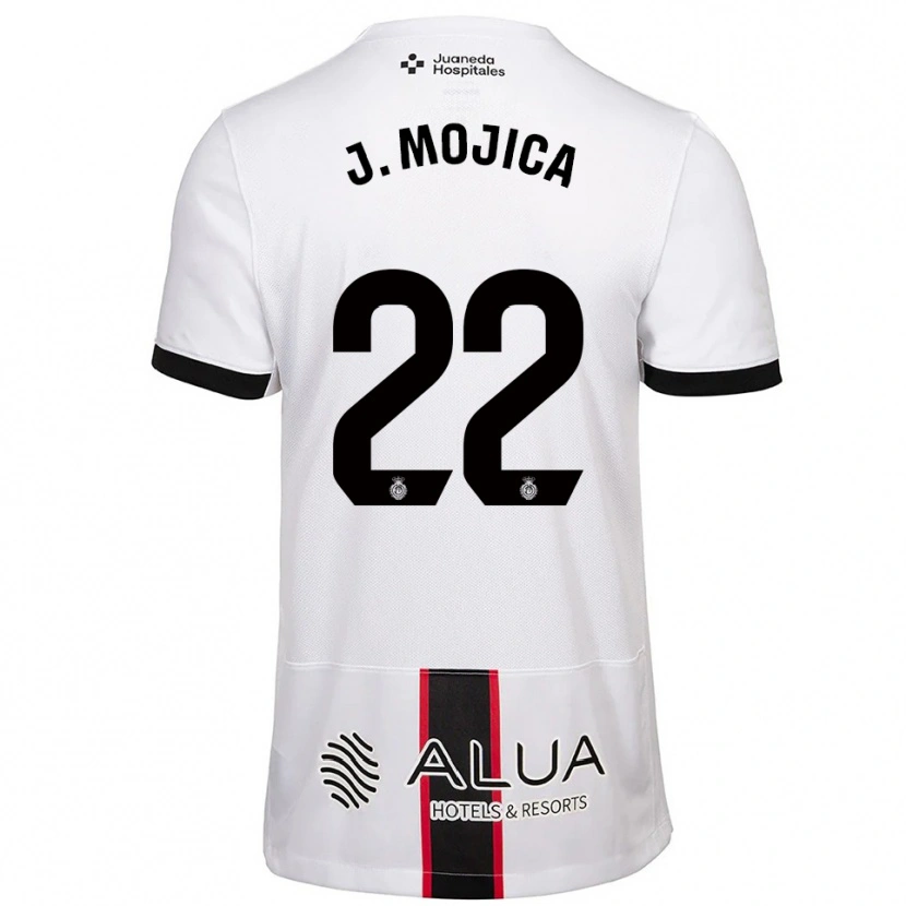 Danxen Mulher Camisola Johan Mojica #22 Branco Preto Alternativa 2025/26 Camisa