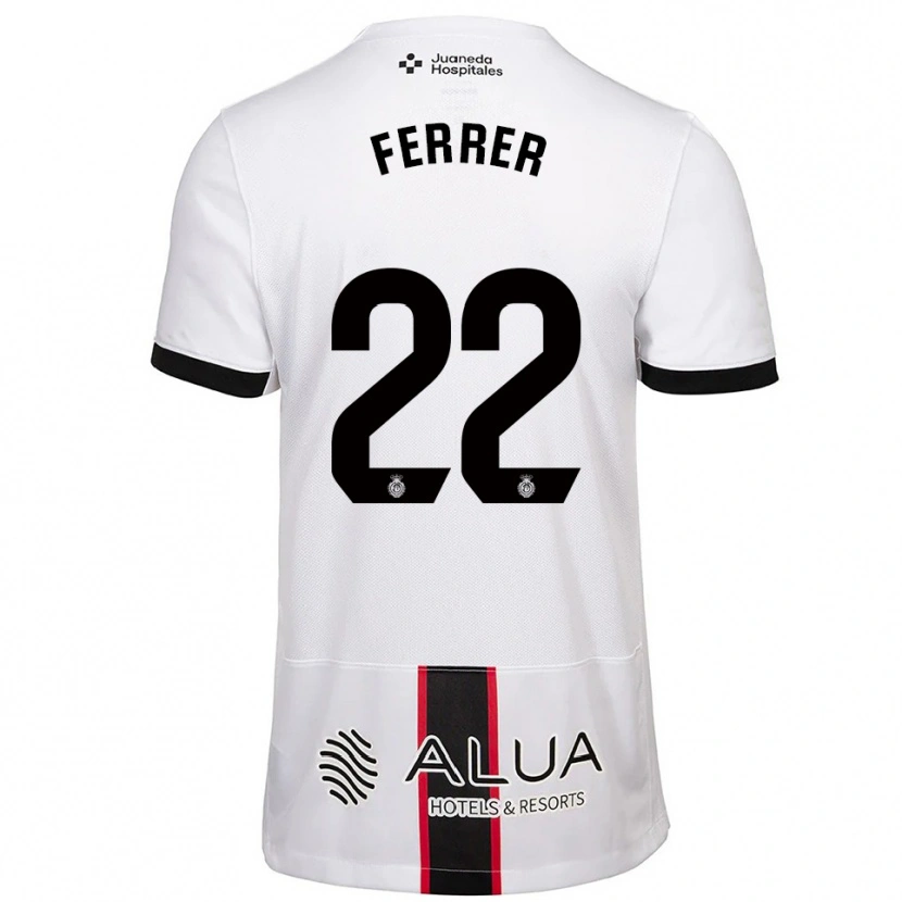 Danxen Mulher Camisola David Ferrer #22 Branco Preto Alternativa 2025/26 Camisa