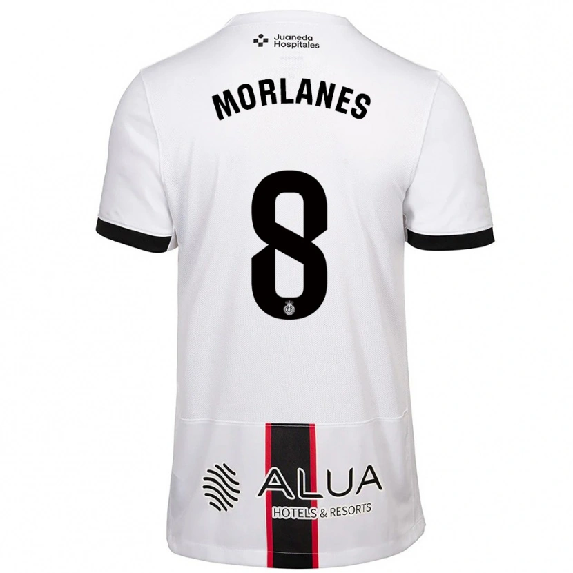 Danxen Mulher Camisola Manu Morlanes #8 Branco Preto Alternativa 2025/26 Camisa