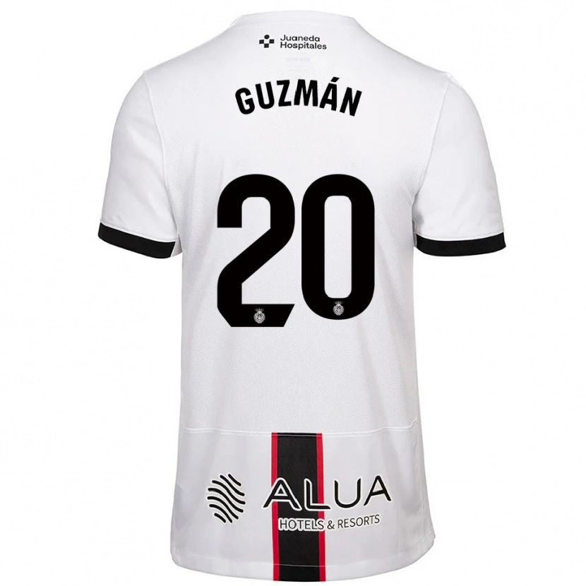 Danxen Mulher Camisola Samuel Guzmán #20 Branco Preto Alternativa 2025/26 Camisa