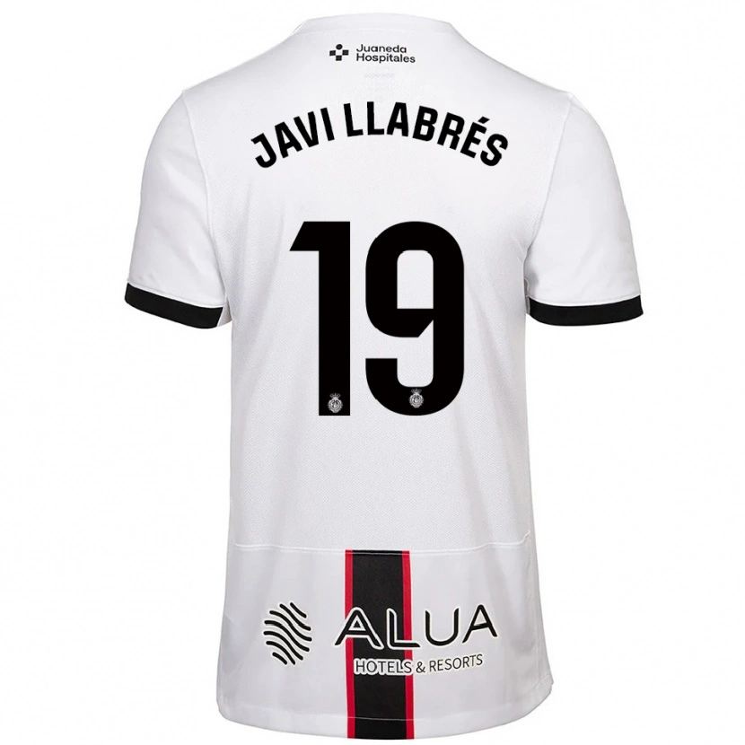 Danxen Mulher Camisola Javi Llabrés #19 Branco Preto Alternativa 2025/26 Camisa