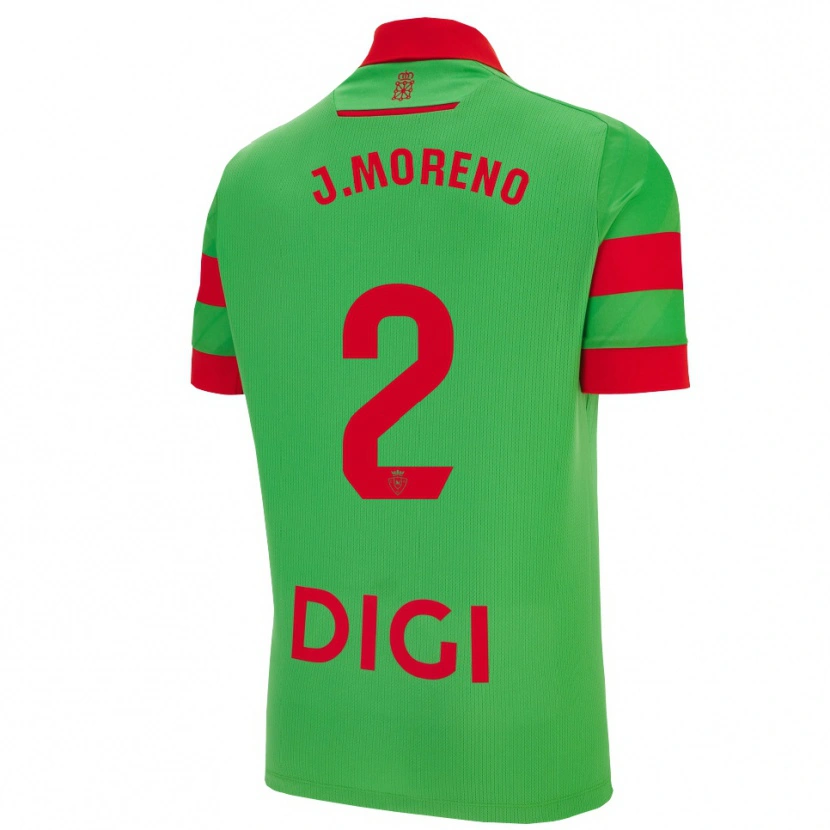Danxen Mulher Camisola Jorge Moreno #2 Verde Vermelho Alternativa 2025/26 Camisa