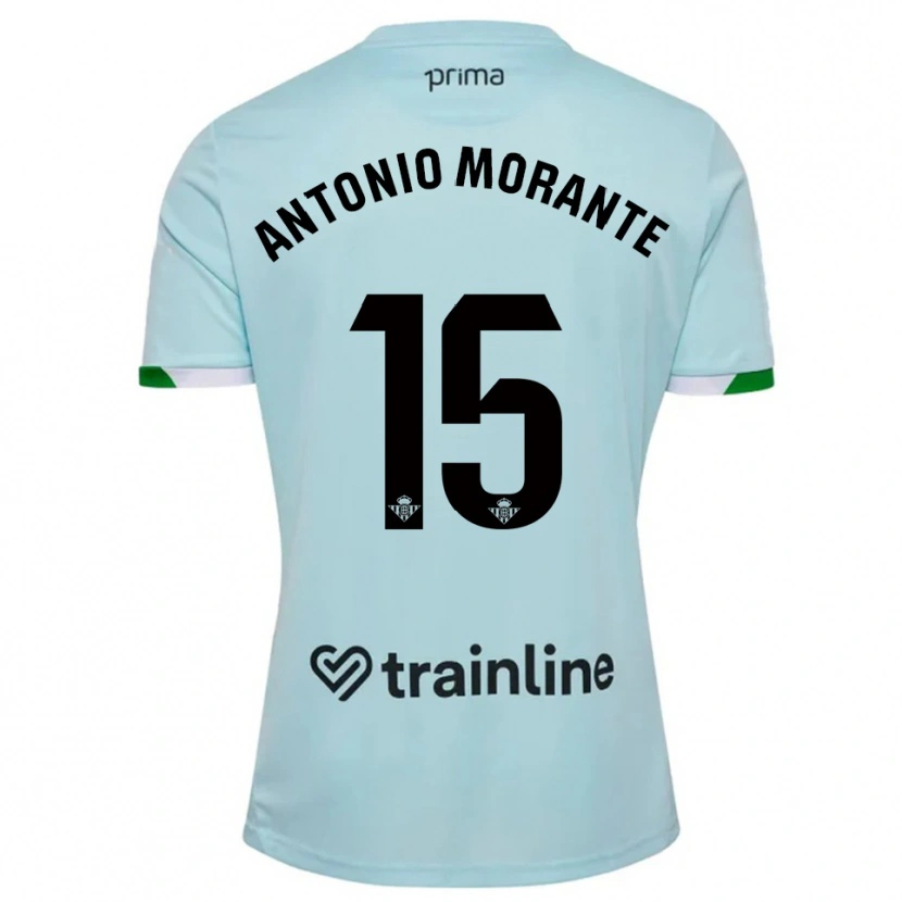 Danxen Mulher Camisola José Antonio Morante #15 Azul Celeste Verde Alternativa 2025/26 Camisa