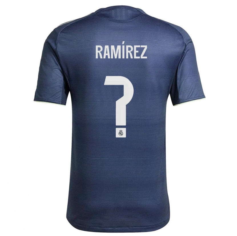 Danxen Mulher Camisola Izan Ramírez #0 Azul Marinho Prata Alternativa 2025/26 Camisa