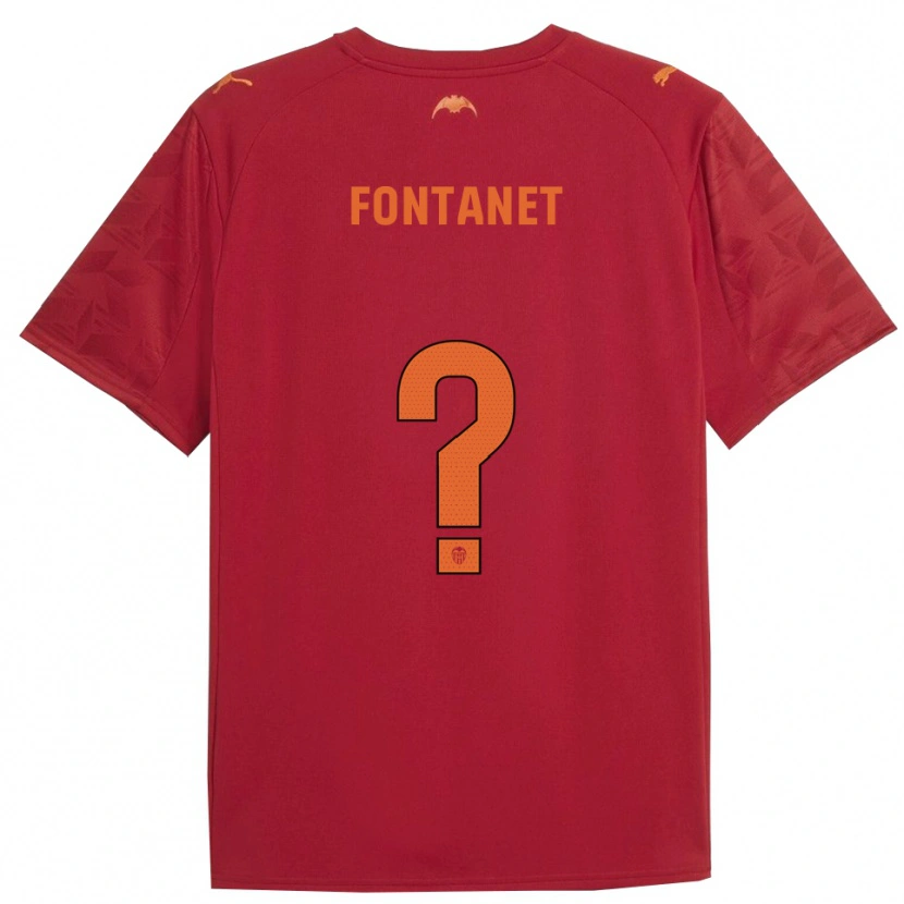 Danxen Mulher Camisola Joel Fontanet #0 Vermelho Laranja Alternativa 2025/26 Camisa