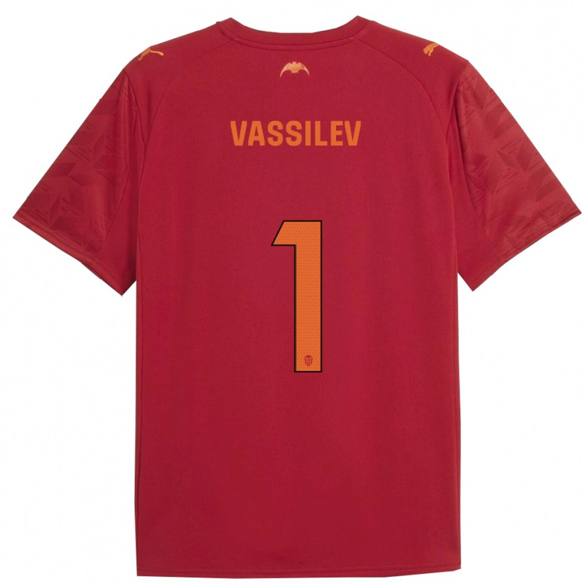 Danxen Mulher Camisola David Vassilev #1 Vermelho Laranja Alternativa 2025/26 Camisa