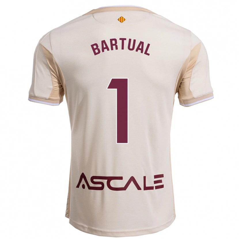Danxen Mulher Camisola Kike Bartual #1 Branco Sujo Borgonha Alternativa 2025/26 Camisa