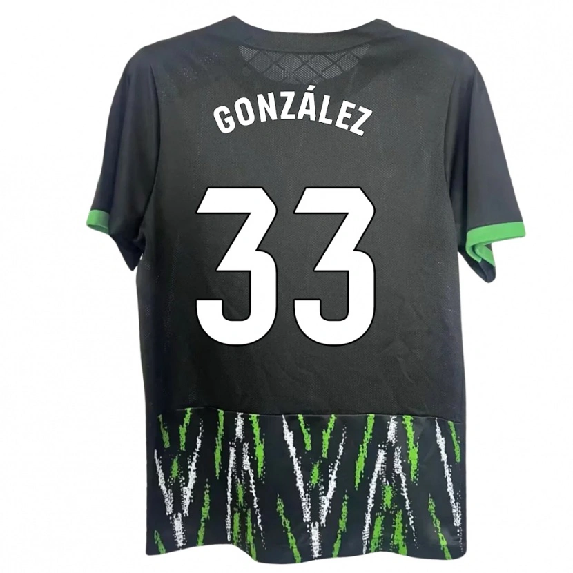Danxen Mulher Camisola Nico González #33 Preto Verde Alternativa 2025/26 Camisa