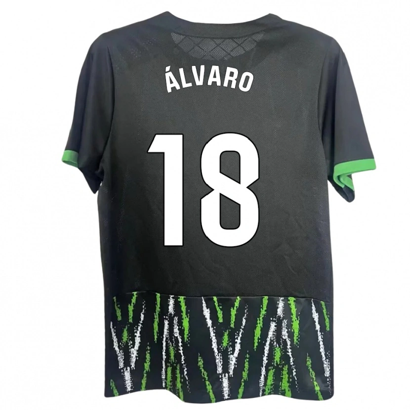 Danxen Mulher Camisola Álvaro Rodríguez #18 Preto Verde Alternativa 2025/26 Camisa