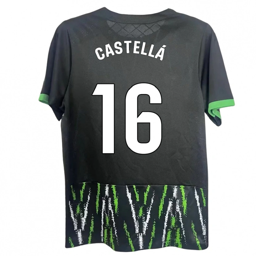 Danxen Mulher Camisola Didac Castellá #16 Preto Verde Alternativa 2025/26 Camisa