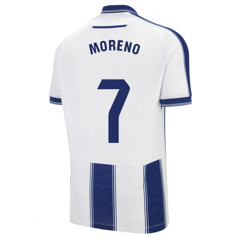 Danxen Mulher Camisola Álvaro Moreno #7 Azul Marinho Branco Alternativa 2025/26 Camisa