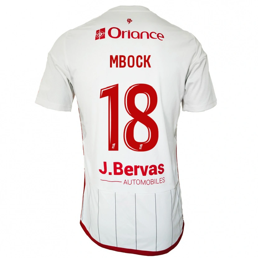 Danxen Mulher Camisola Hianga'a Mbock #18 Branco Vermelho Alternativa 2025/26 Camisa