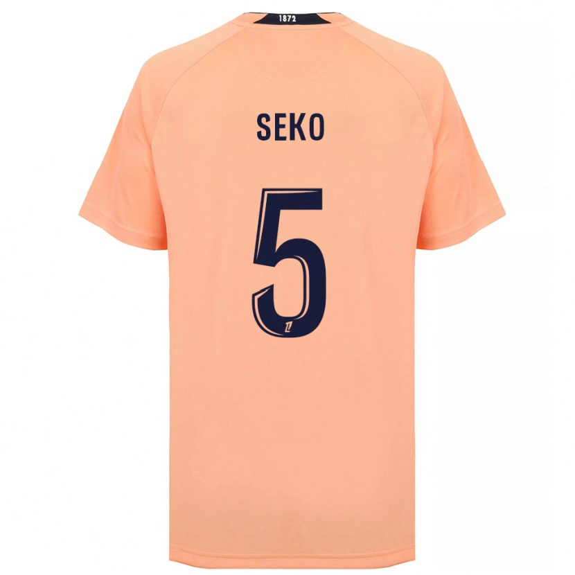 Danxen Mulher Camisola Ayumu Seko #5 Laranja Azul Marinho Alternativa 2025/26 Camisa