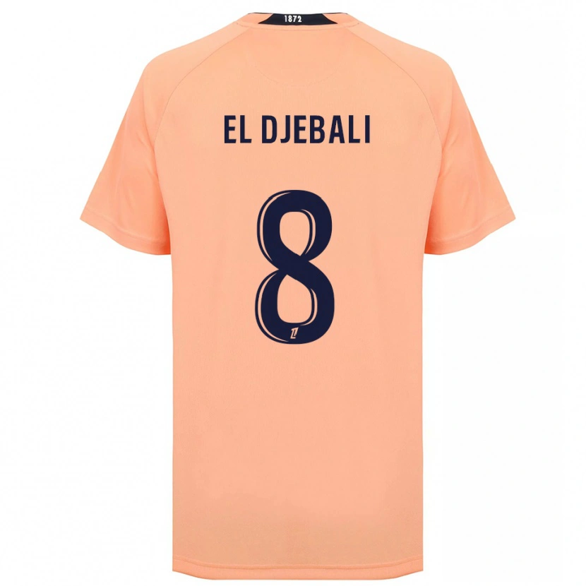 Danxen Mulher Camisola Rayan El Djebali #8 Laranja Azul Marinho Alternativa 2025/26 Camisa