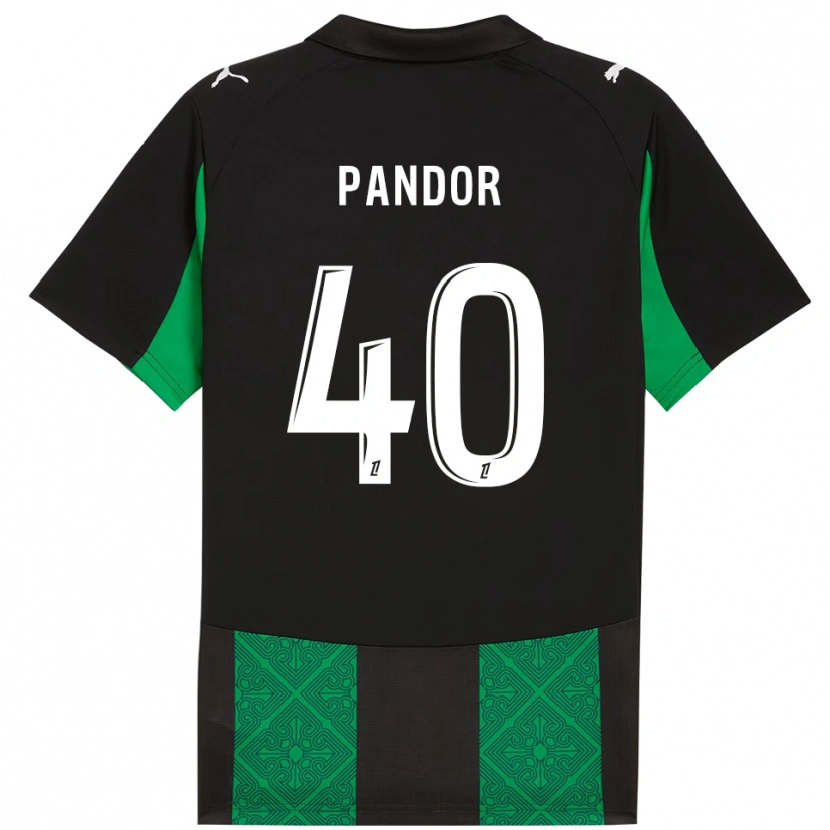 Danxen Mulher Camisola Yannick Pandor #40 Preto Verde Alternativa 2025/26 Camisa